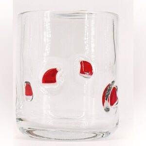 Santa Hats Icon Drinking Glass 16 Ounces Madison Home Festive Collectible